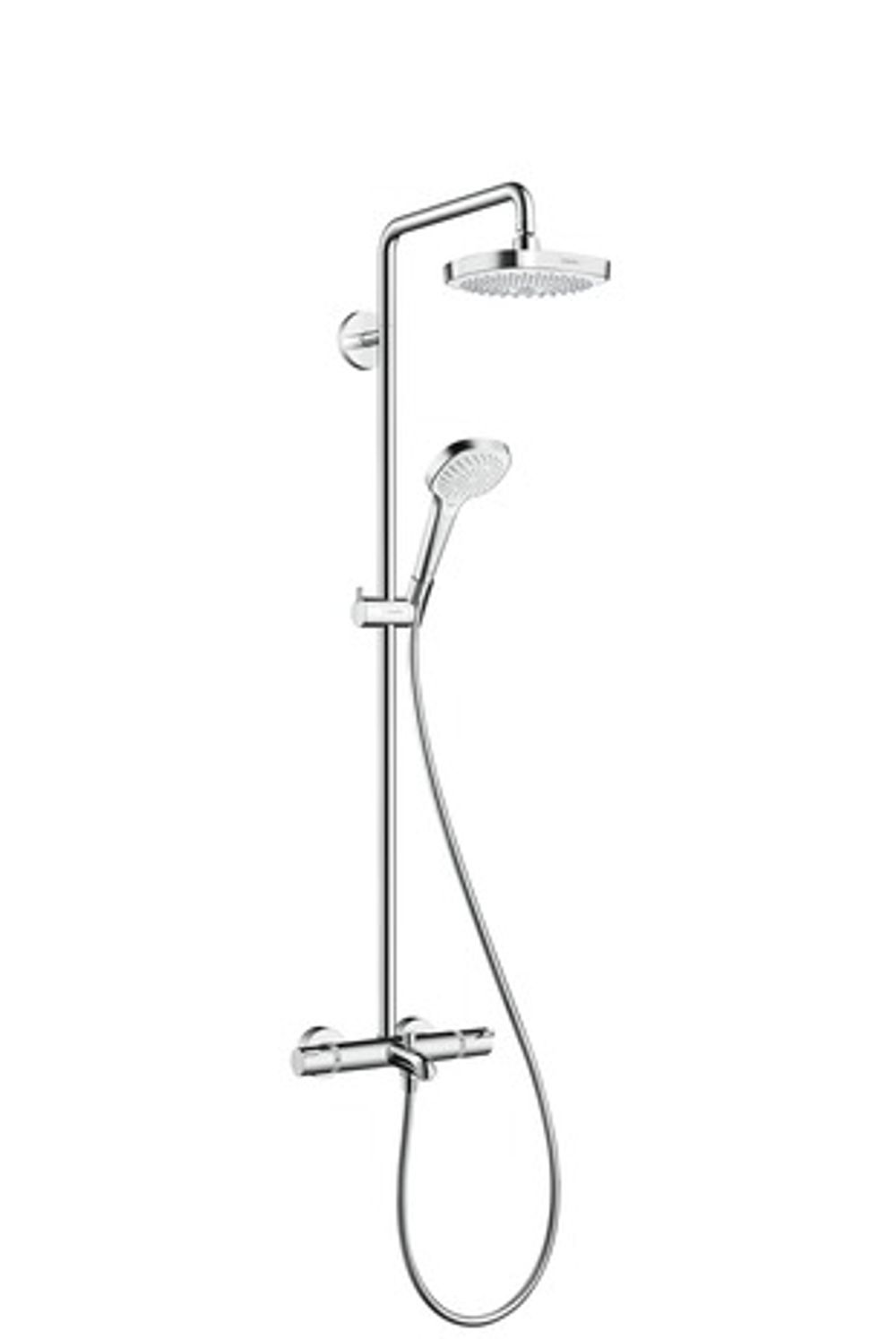 https://raleo.de:443/files/img/11eeea2586802a6092906bba4399b90c/size_l/Hansgrohe-HG-Showerpipe-Croma-Select-E-180-Wanne-weiss-chrom-27352400 gallery number 1